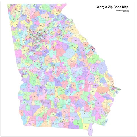 MAP Zip Code Map Of Ga