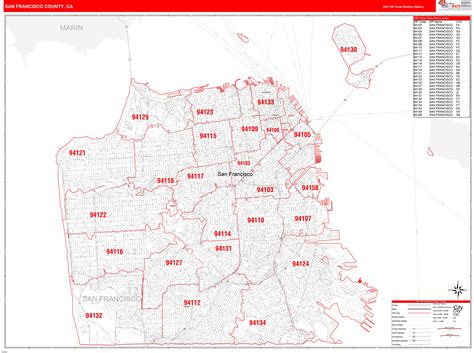 MAP Zip Code Map San Francisco