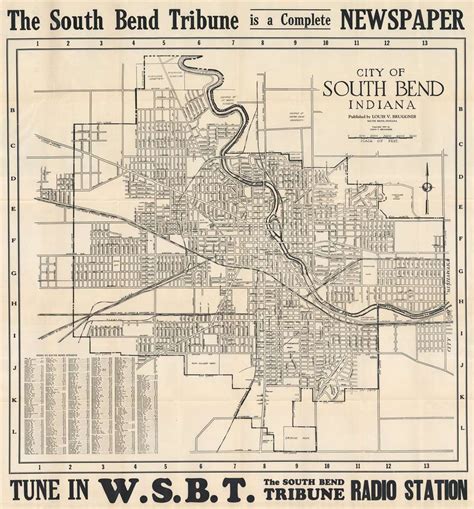 Map of South Bend Indiana