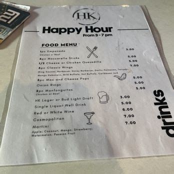 HK Kitchen and Draft House Menu: Delicious Options Await!