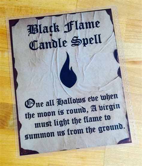 Hocus Pocus Black Flame Candle Spell Printable