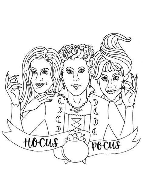 Hocus Pocus Coloring Page