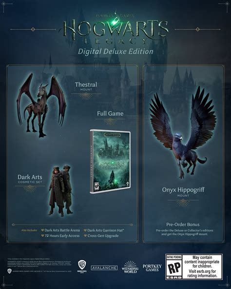 Hogwarts Legacy preorder items