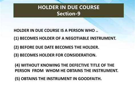 Unveiling the Mystery Behind Holder in Due Course: A Comprehensive Definition
