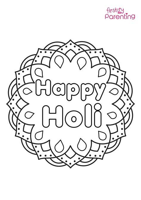 Holi Coloring Pages