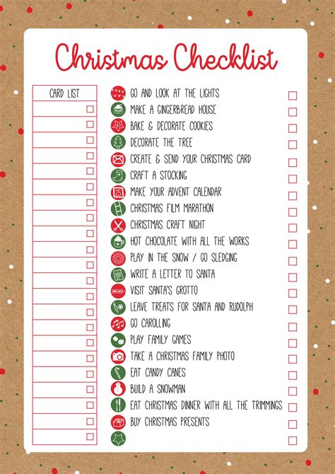 Holiday To Do List Template