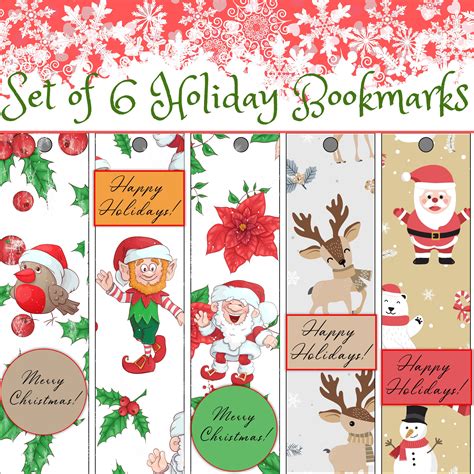 Holiday Bookmarks Printable