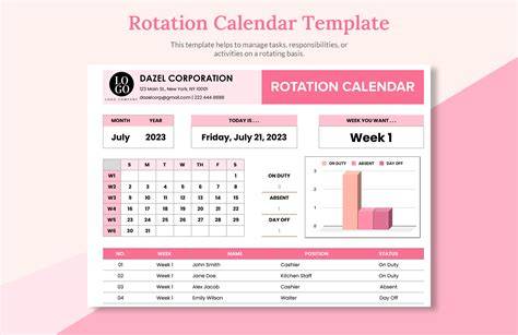 Holiday Rotation Schedule Template – Free Editable Template & Examples ...