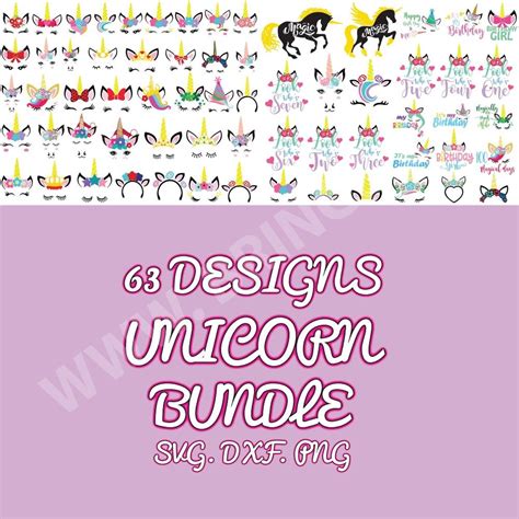 Download Holiday Unicorn SVG Bundle Files DXF Files
