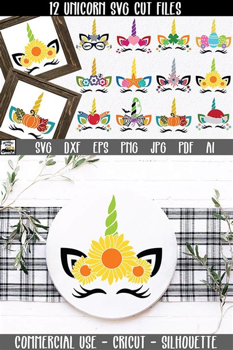 Download Holiday Unicorn SVG Bundle Files For Crafts