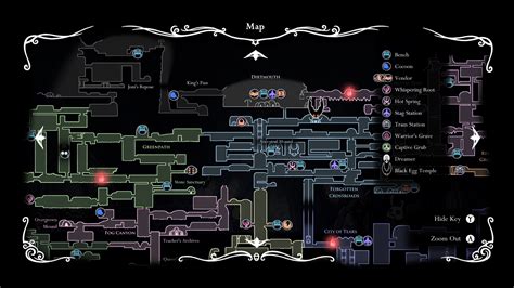 Hollow Knight Mapa y localización de todo para lograr el 107