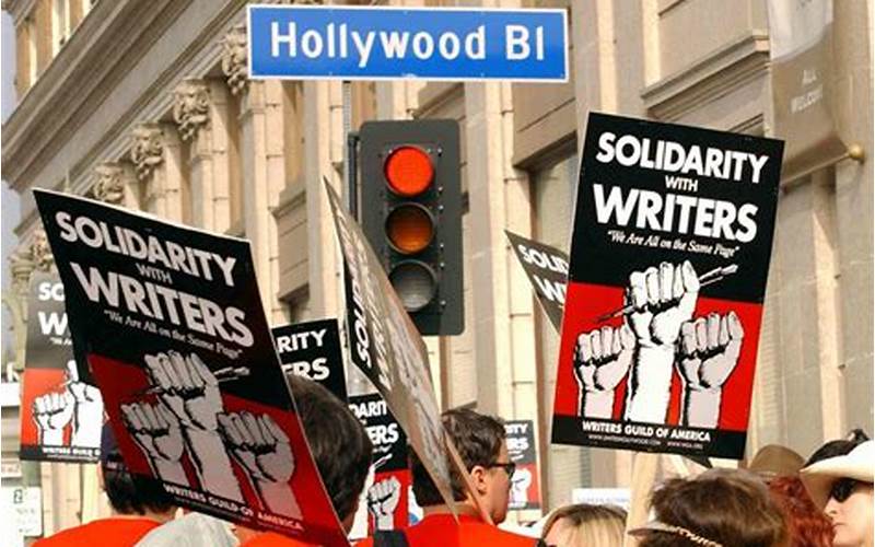 Hollywood Writers On Strike