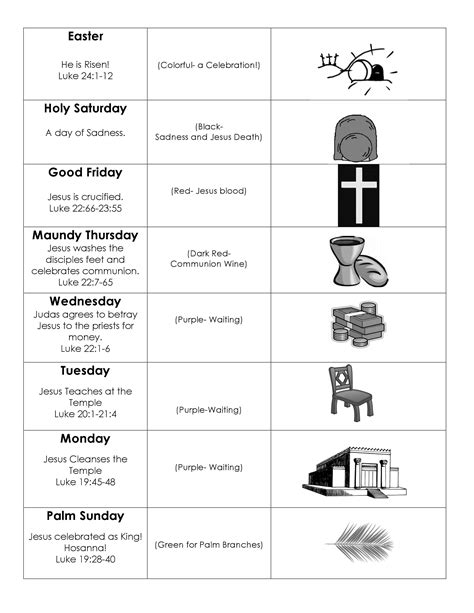 Holy Week Activities Printable