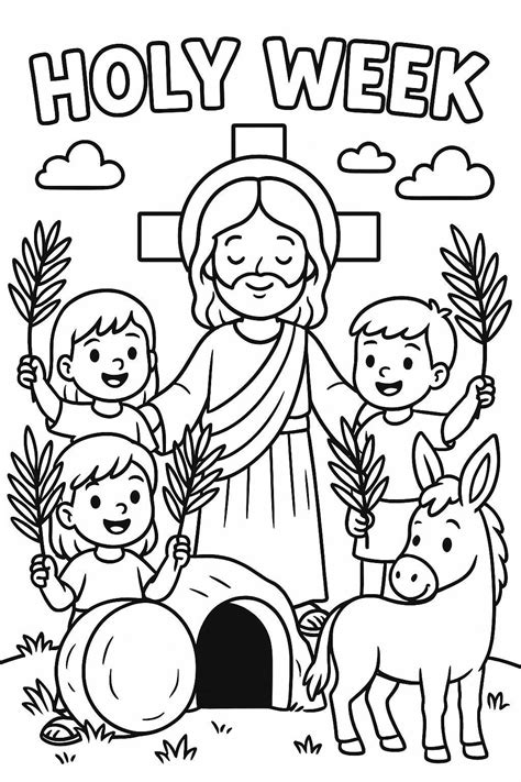 Holyweek Coloring Pages For Kids