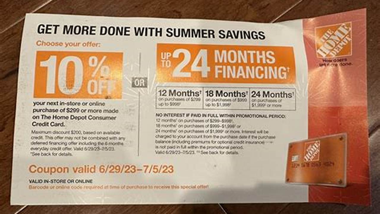 Home Depot Promo Code March 2025