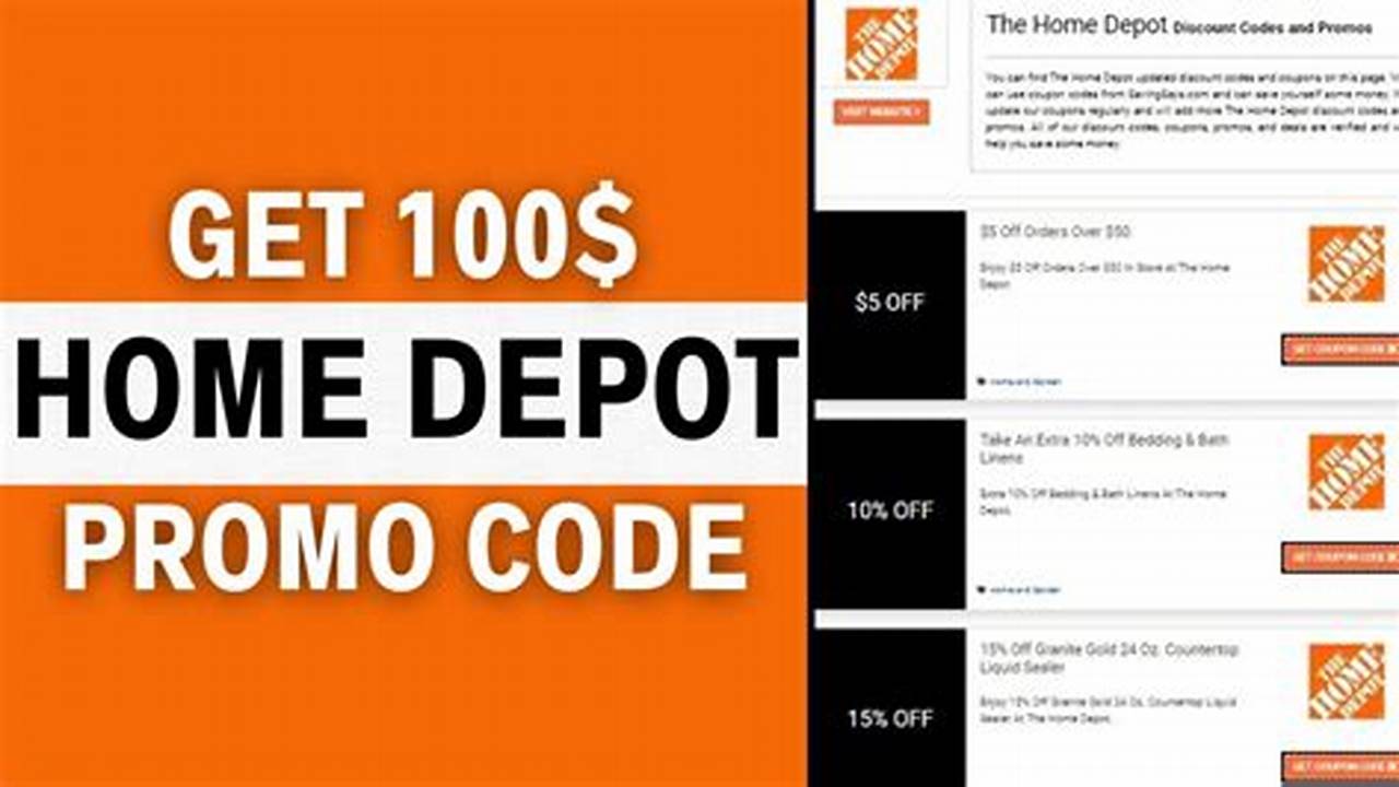 Home Depot Promo Code May 2024