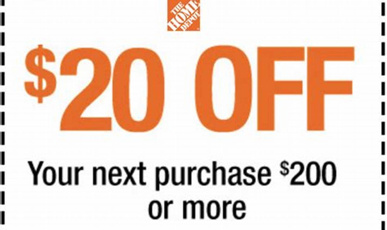 Home Depot Promo Codes Online 20% 2024 Printable