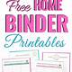Home Management Printables Free