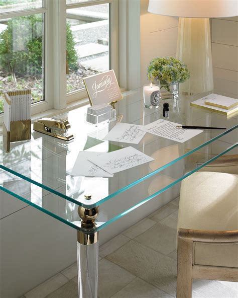 Small Home Office Design Ideas Glass Desk — Hello Lovely Living