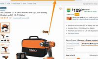 Home Depot Product Search Window