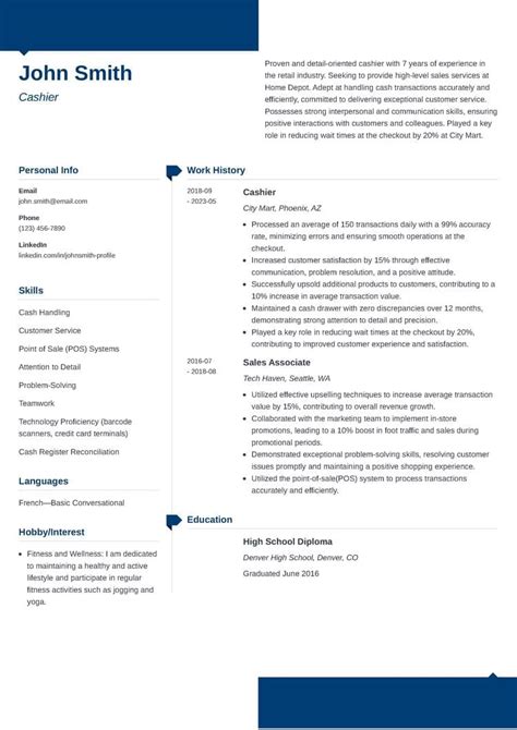 Home Depot Resume