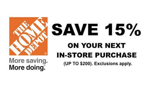 Home Depot Store Coupons Printable