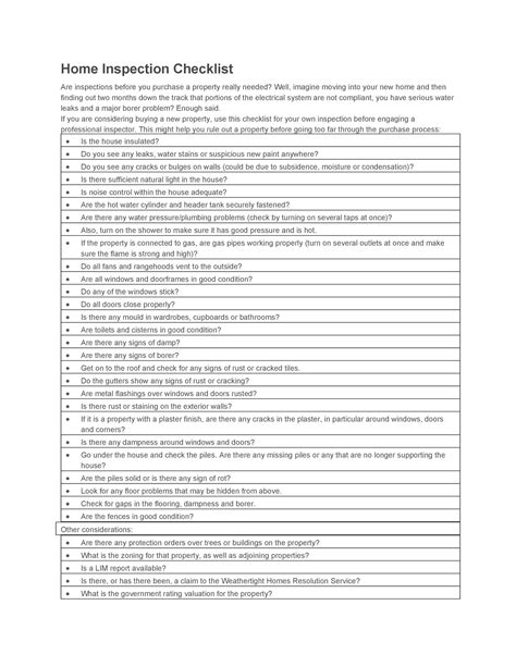 Home Inspection Process