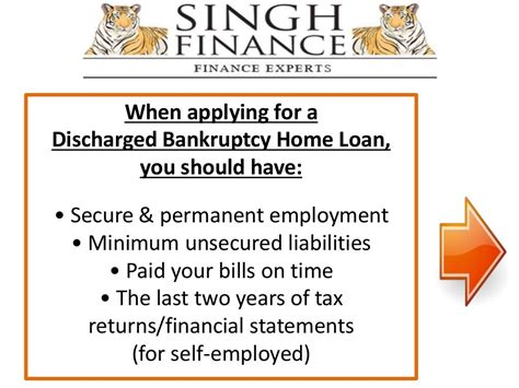 Home Loan For Discharged Bankrupts