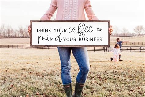 Download Home Office Sign SVG - Drink Your... Commercial Use