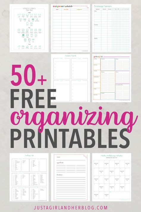 Home Organization Printable Calendar