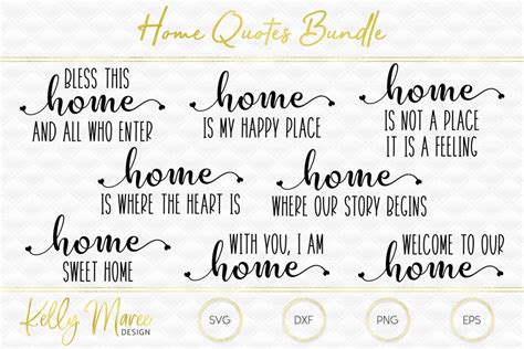 Charming Home Quotes SVGs for Affordable DIY Décor Projects