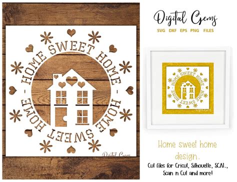 Download Home Sweet Home Paper Cut Design For Crafts