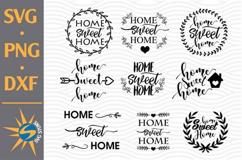 Download Home Sweet Home SVG, PNG, DXF Digital Files Include