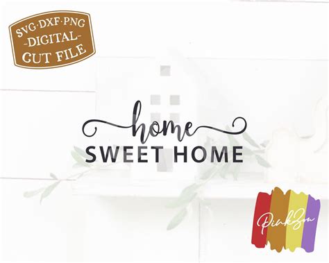Download Home Sweet Home SVG Hand Lettered Commercial Use DXF Files