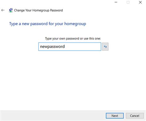 HomeGroup Password