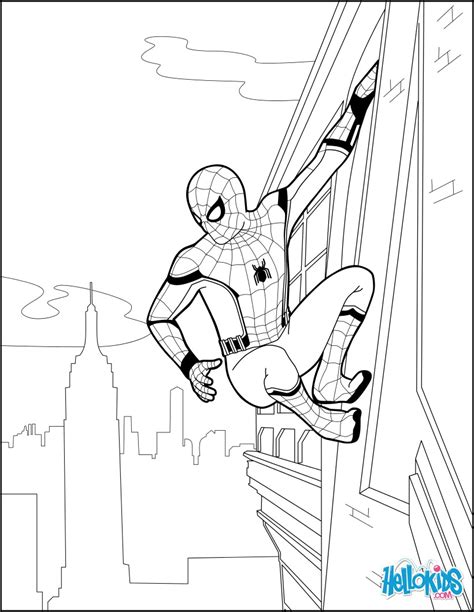 Homecoming Spiderman Coloring Pages
