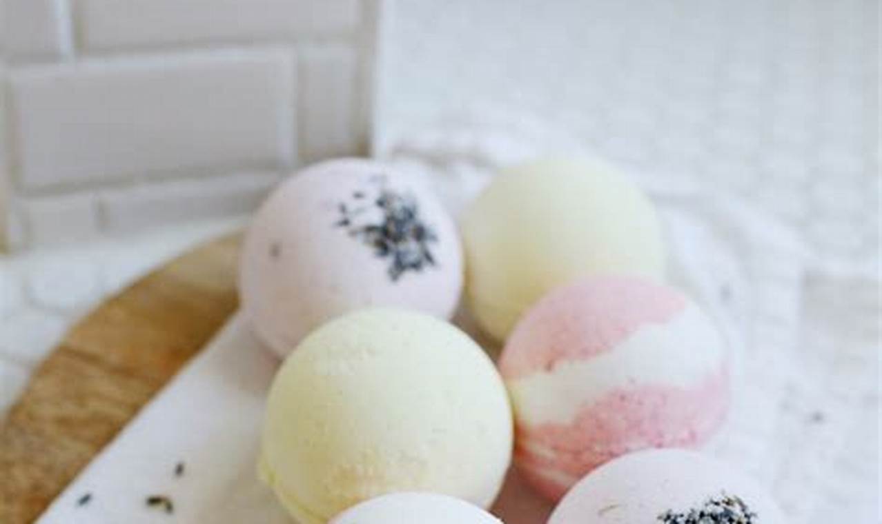 Homemade bath bombs as spa day gifts