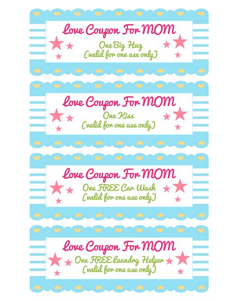 Homemade Coupon Book For Mom Template