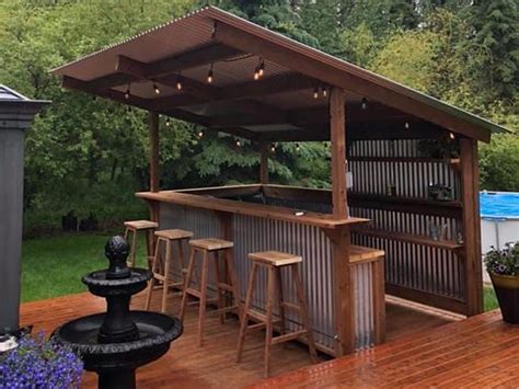 Homemade Outdoor Bar