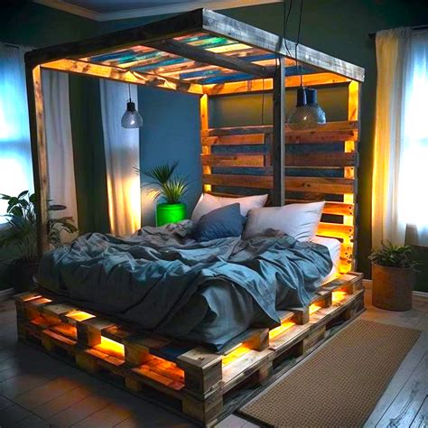 Homemade Pallet Bed
