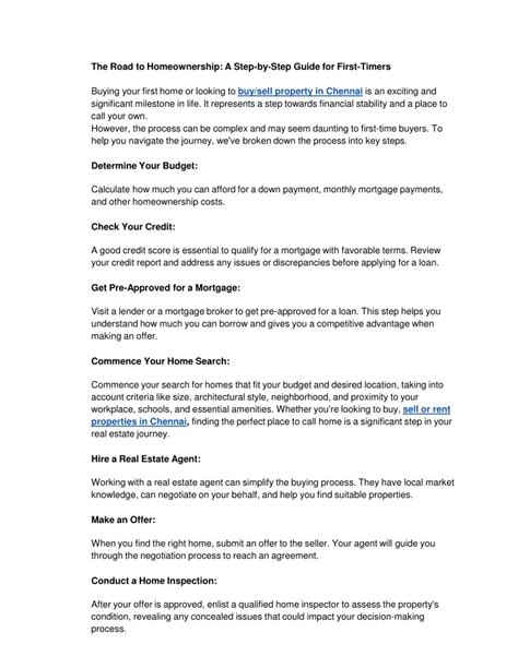 Homeownership Made Easy Our Step-by-Step Guide for First-Timers!