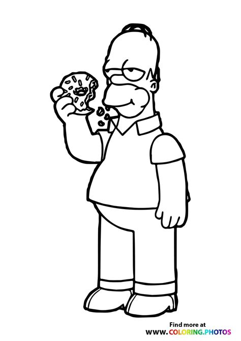 Homer Simpson Coloring Page