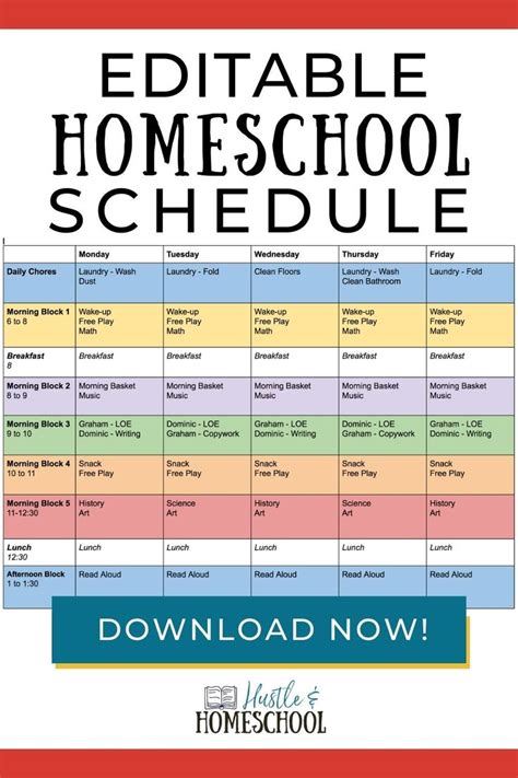 Homeschool Calendar Printable Free