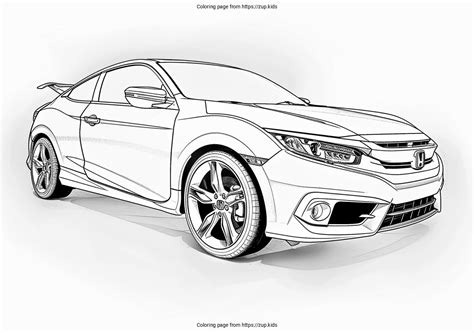 Honda Car Coloring Pages
