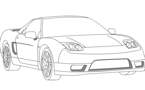 Honda Nsx Coloring Pages