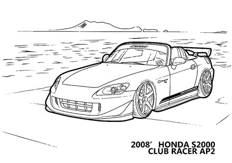 Honda S2000 Coloring Pages