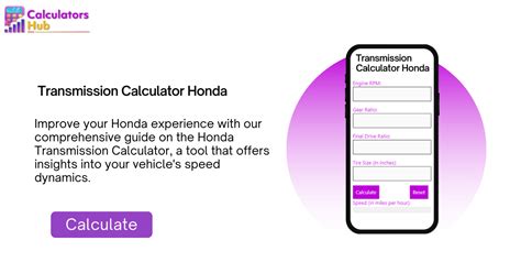 Honda Transmission Calculator