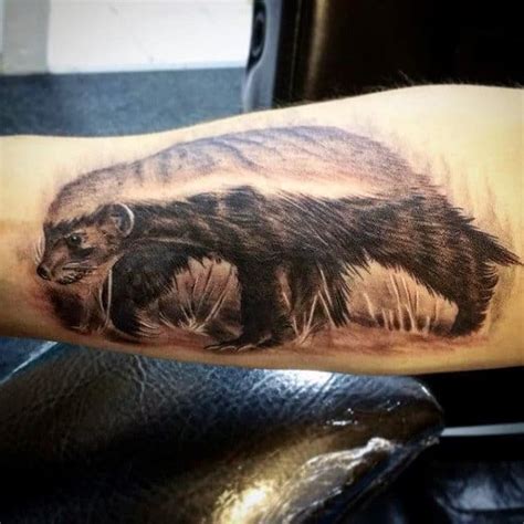 Honey Badger tattoo by Luke Smith from TRADE MARK TATTOO