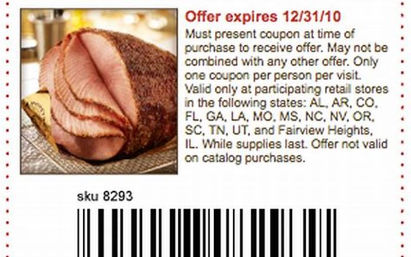 Honey Baked Ham Coupons And Savings