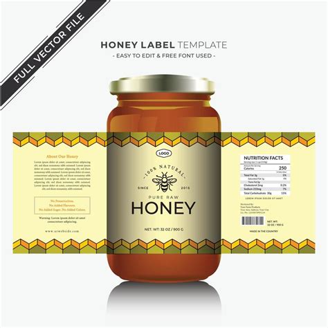 Honey Label Design Templates